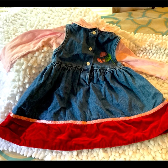 👶Baby Gap Long Sleeved Two Piece Dress Matching Set (12-18Mo)👧 - Picture 2 of 8